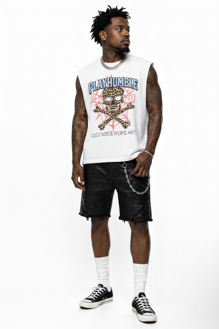 Less Noise More Art Sleeveless Shirt